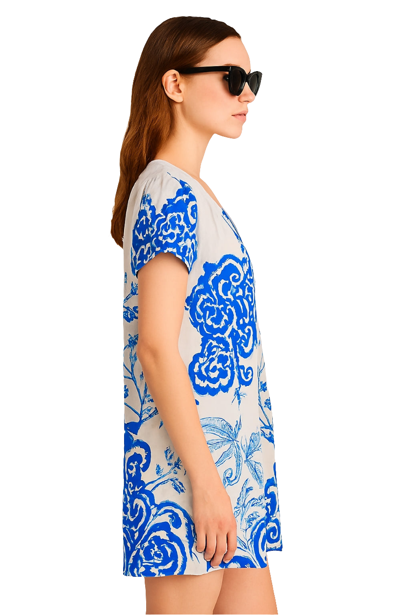Botanical Ornamental Mini Dress