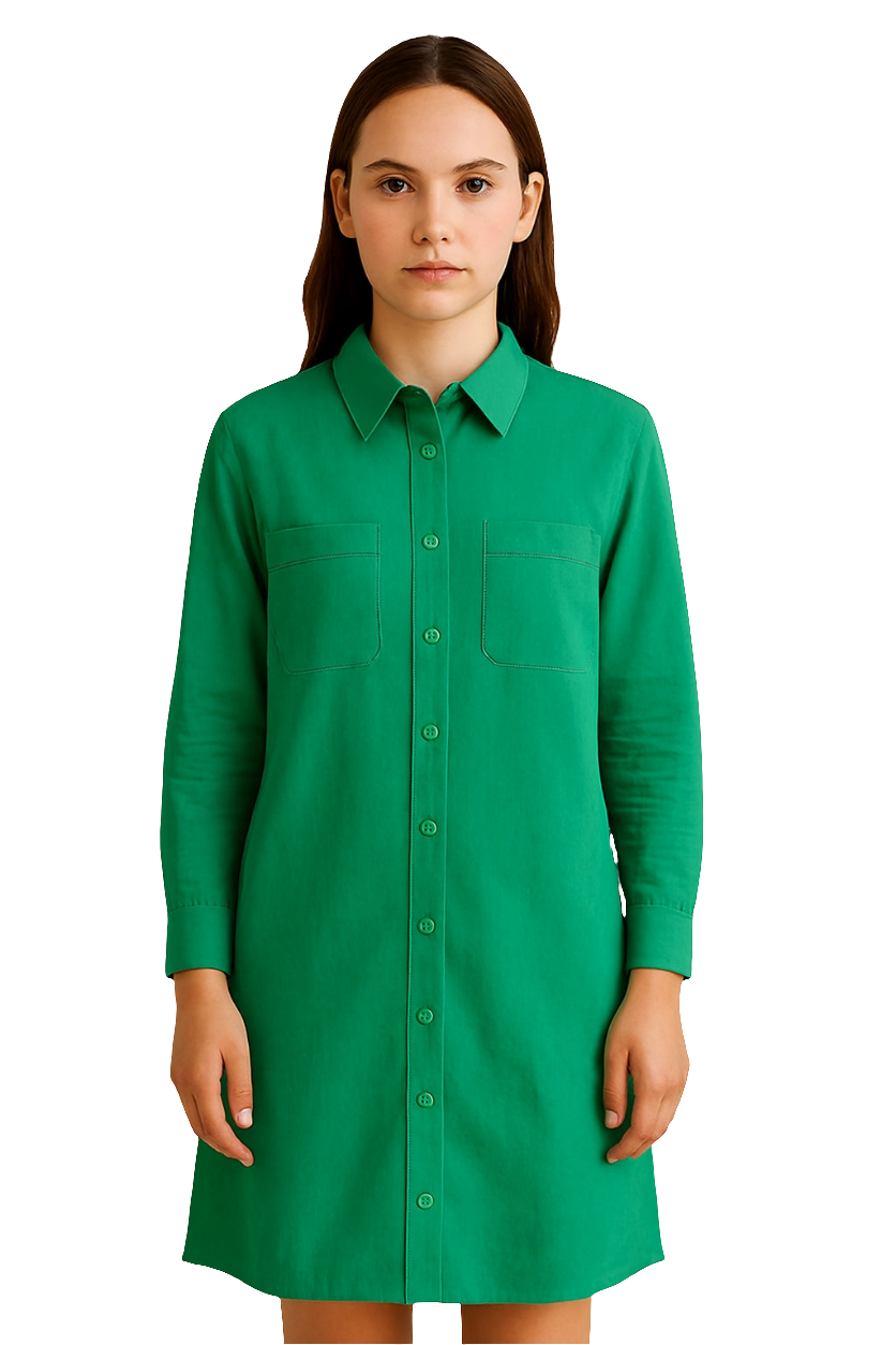 Shirt Dress with Front Buttons
