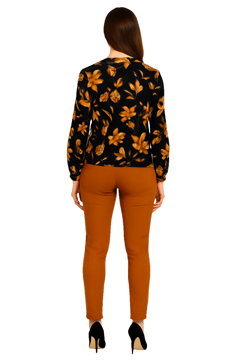 Black Floral Shirt