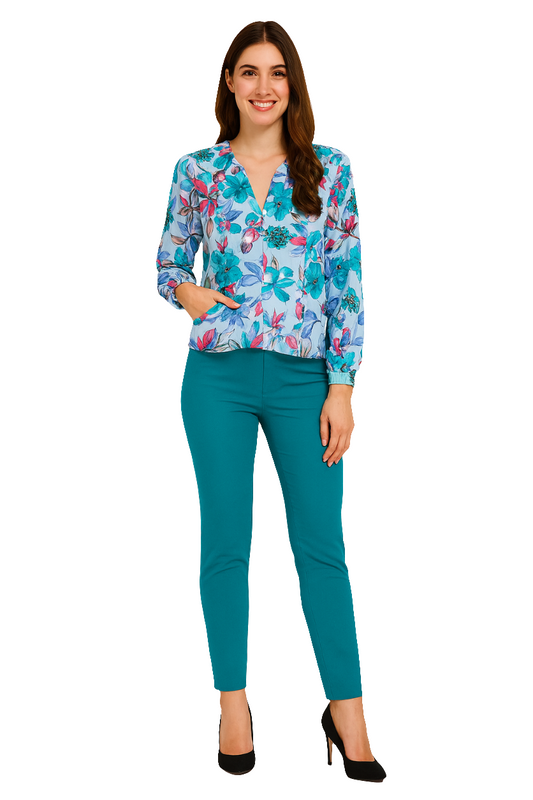 Blue Floral Shirt