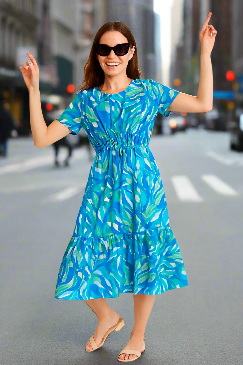 Midi Dress Ruffle Hem