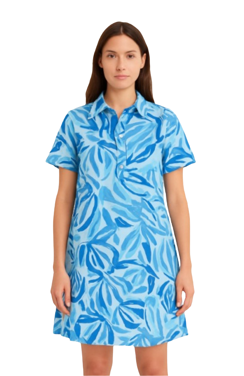 Collared A-Line Shirt Dress