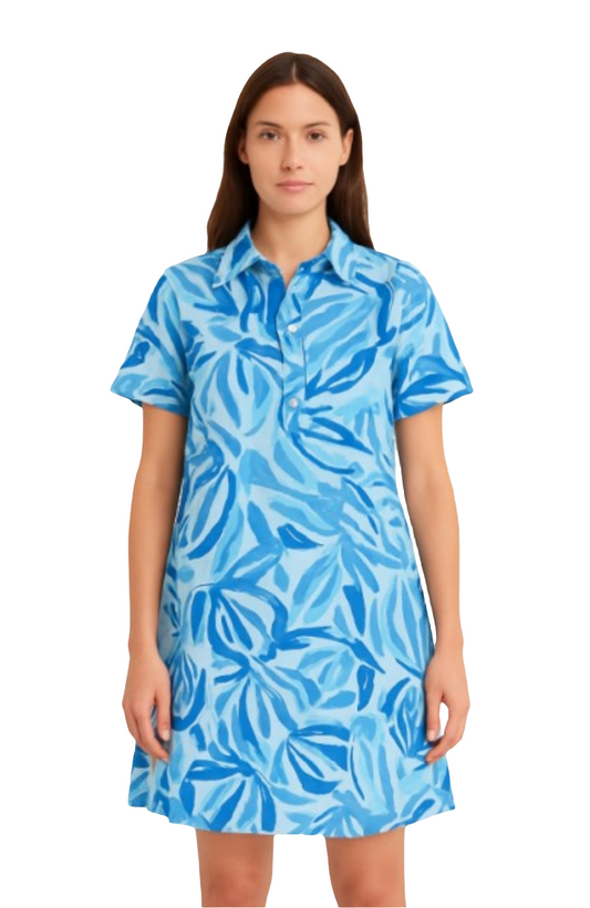 Collared A-Line Shirt Dress