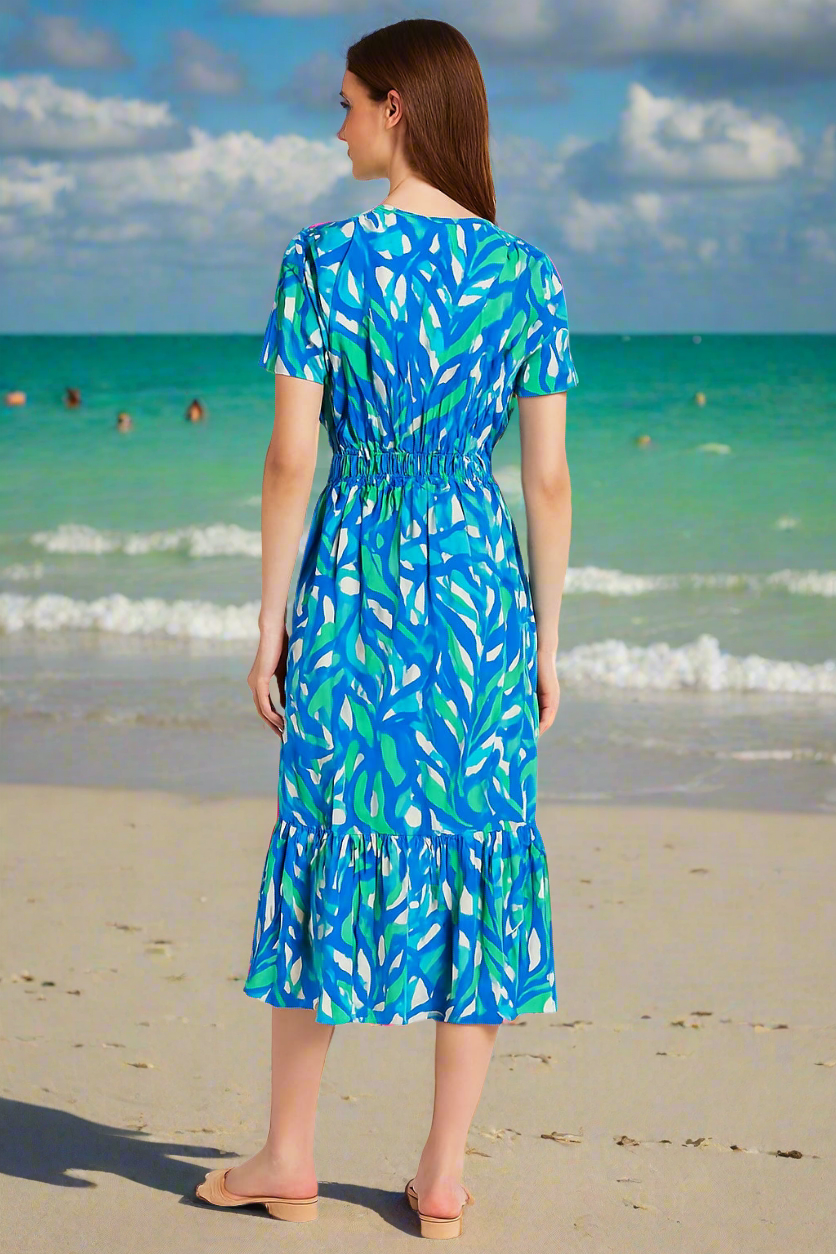 Midi Dress Ruffle Hem