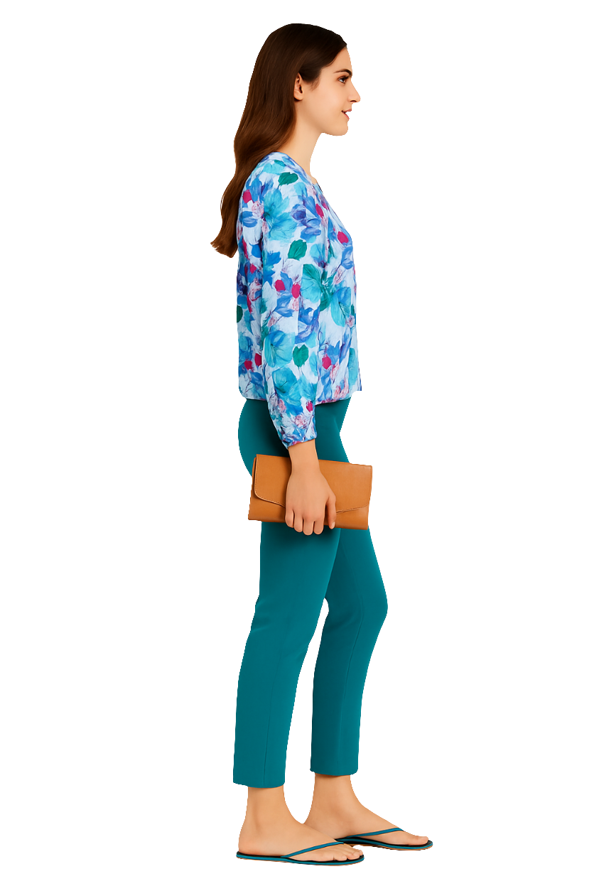Blue Floral Shirt