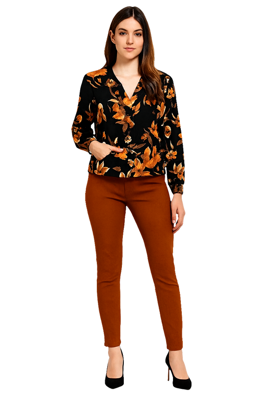 Black Floral Shirt