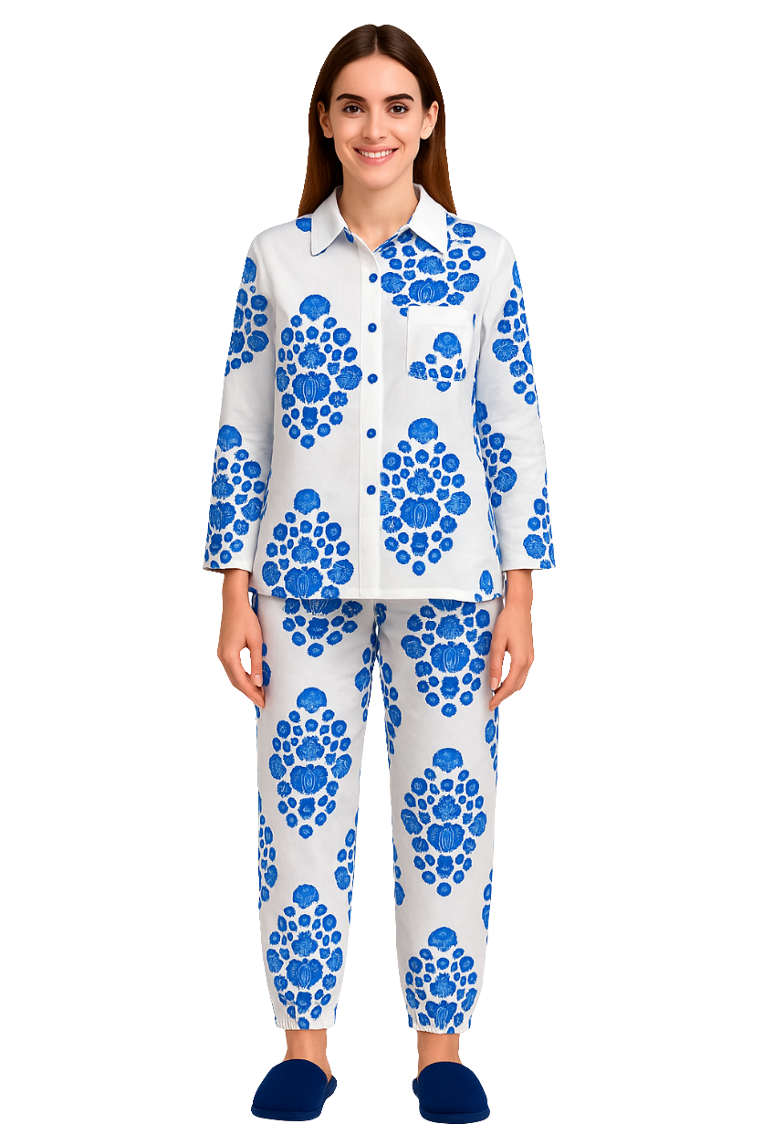 Azure Seashell Serenity Pajama Set
