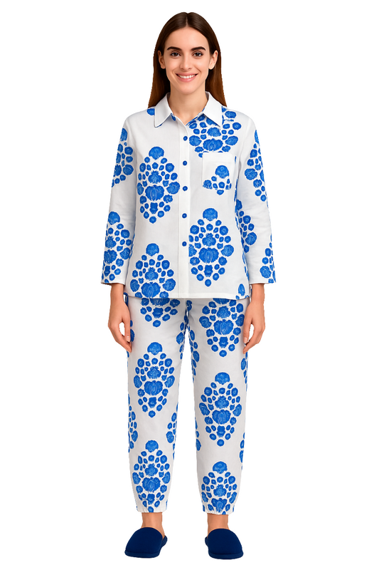 Azure Seashell Serenity Pajama Set