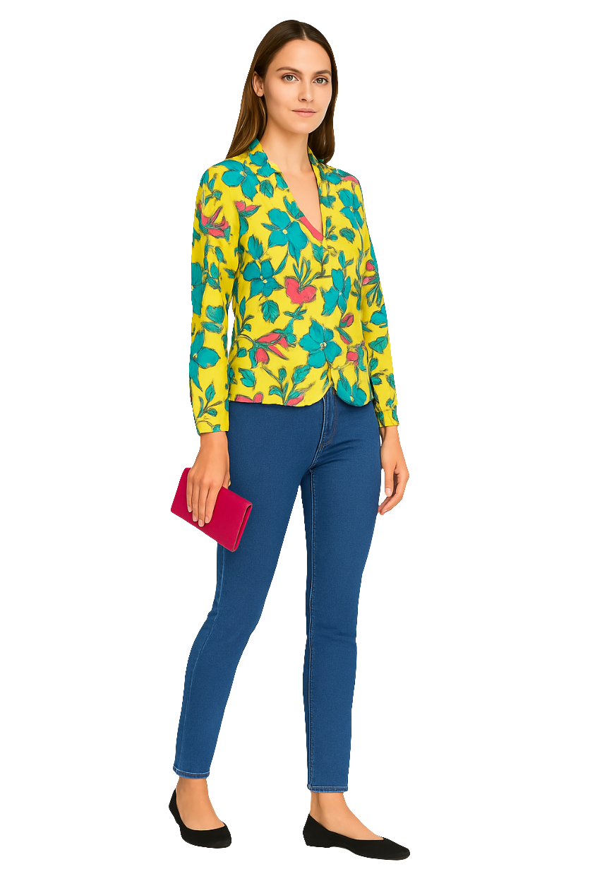 Polyester Shrug Top Yellow
