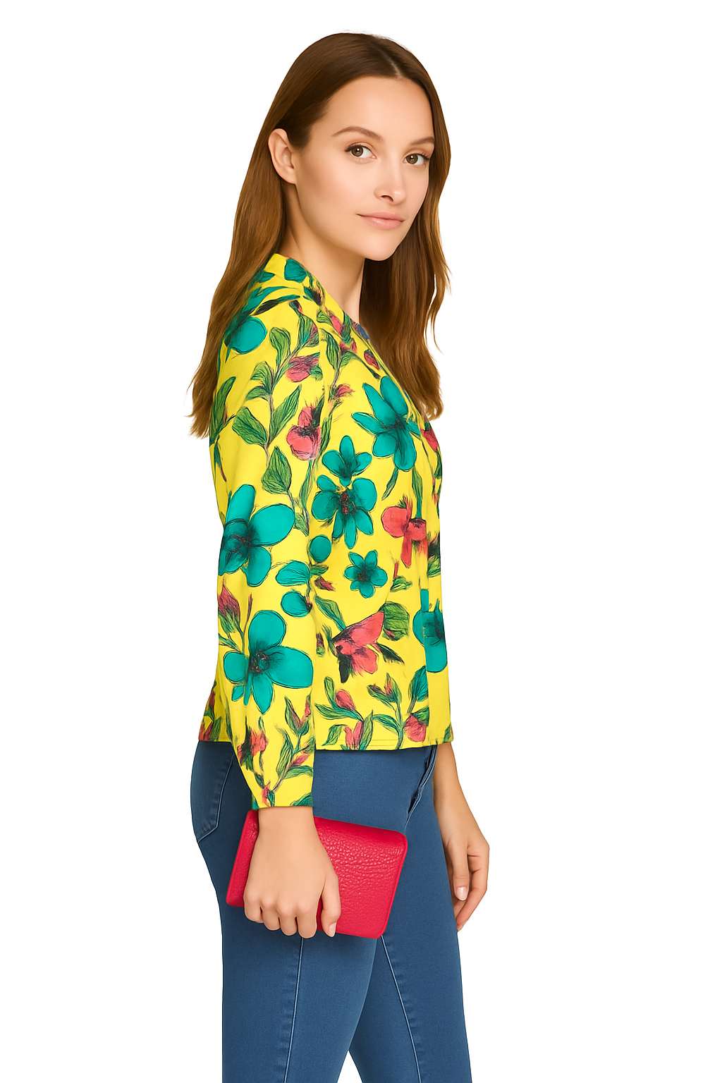 Polyester Shrug Top Yellow