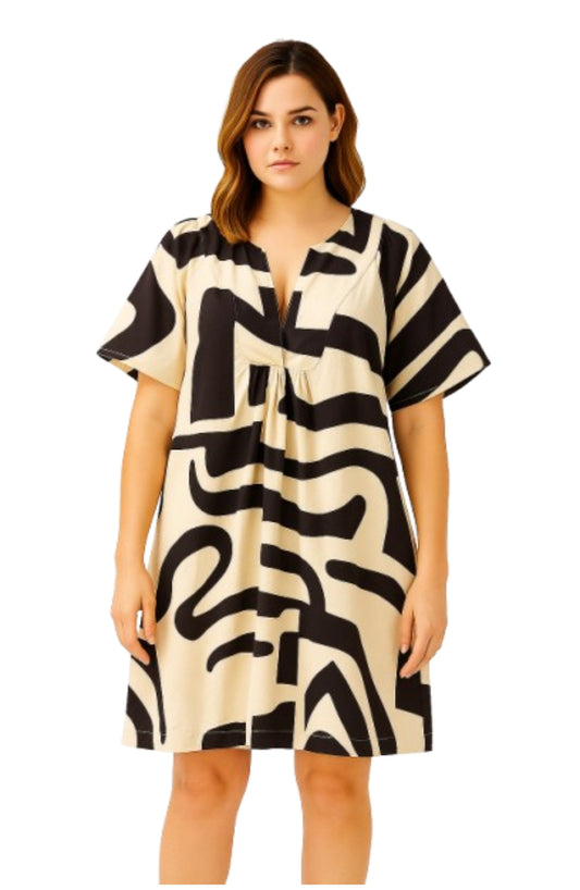 Abstract Mini Dress.
