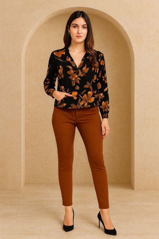 Black Floral Shirt