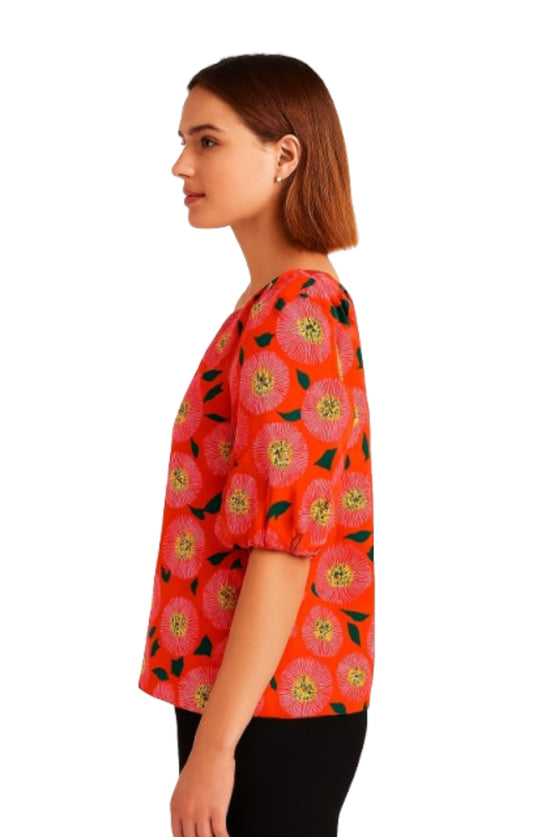 Blouse with Puff Sleeves