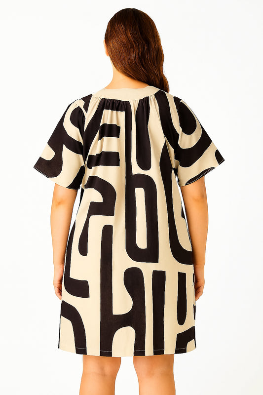 Abstract Mini Dress.